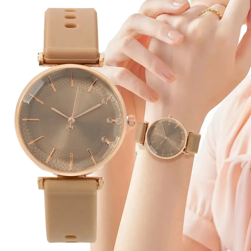 Fashion Simple With Diamonds Ladies Quartz Watches