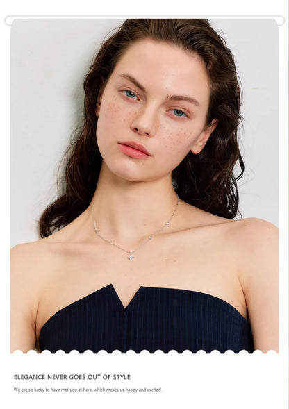 NiNice Necklaces for Women Stainless Steel Jewelry Original Heart Shaped Cubic Zirconia Pendant Engagement Wedding Gift Design