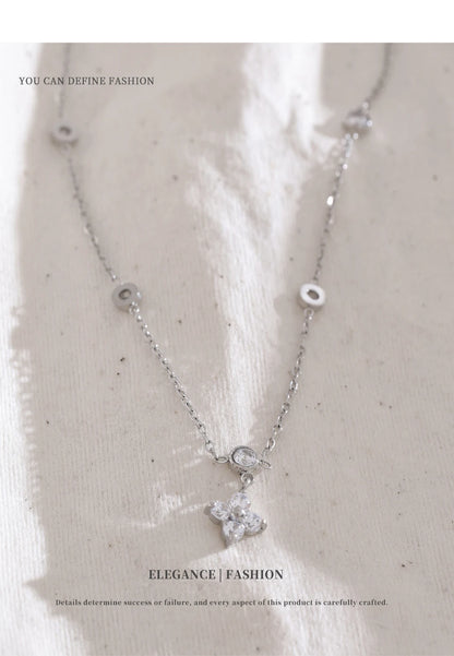 NiNice Necklaces for Women Stainless Steel Jewelry Original Heart Shaped Cubic Zirconia Pendant Engagement Wedding Gift Design